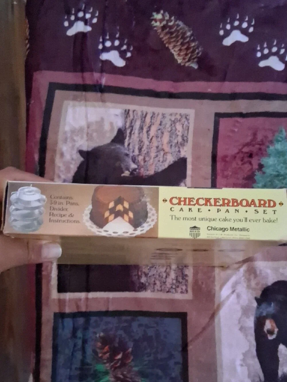 Chicago Metallic Checkerboard Cake Pan Set - Yellow & Brown